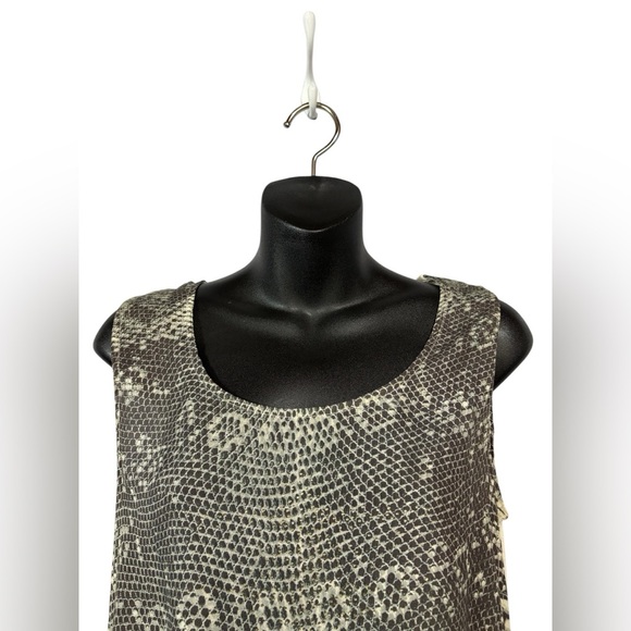Zara  Collection, Women's Black & Cream Snake Print Tank Top, Medium - Picture 3 of 9
